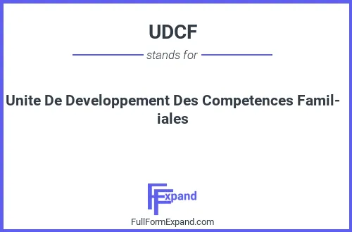Full form of UDCF