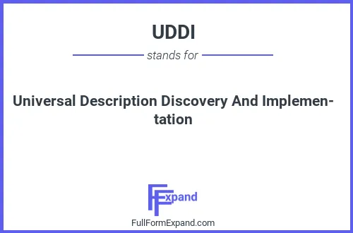 Full form of UDDI