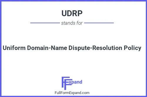 Full form of UDRP