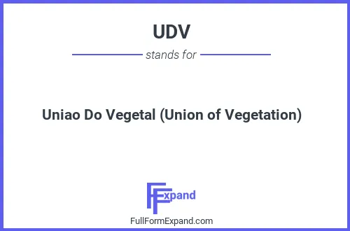 Full form of UDV