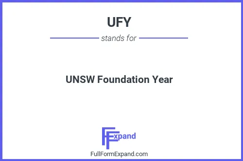 Full form of UFY