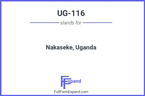 Full form of UG-116