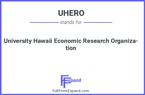 Full form of UHERO