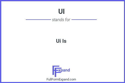 Full form of UI