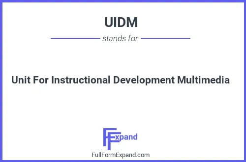 Full form of UIDM