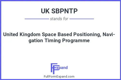 Full form of UK SBPNTP