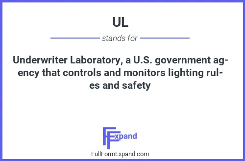 Full form of UL