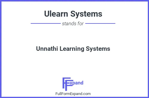 Full form of Ulearn Systems