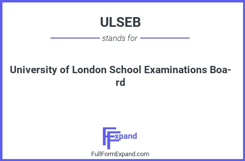 Full form of ULSEB