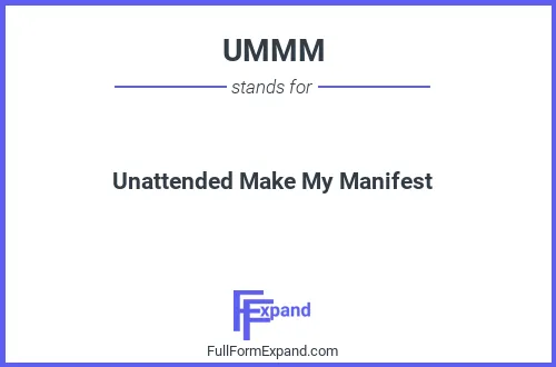 Full form of UMMM