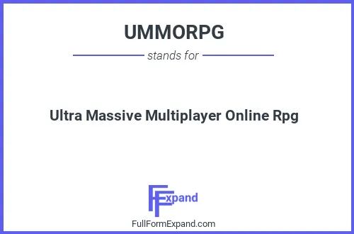 Full form of UMMORPG