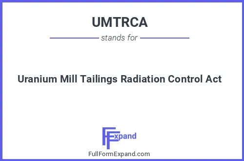Full form of UMTRCA