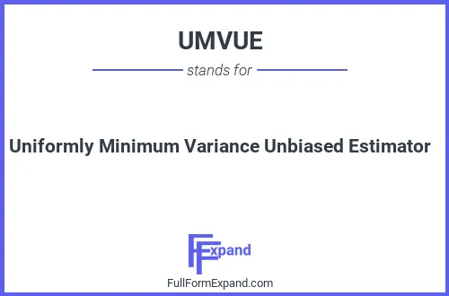 Full form of UMVUE