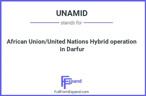Full form of UNAMID