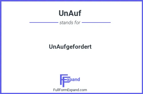 Full form of UnAuf