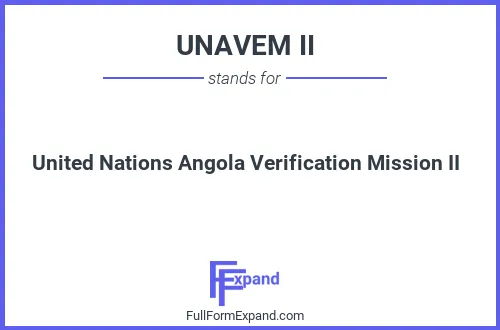 Full form of UNAVEM II