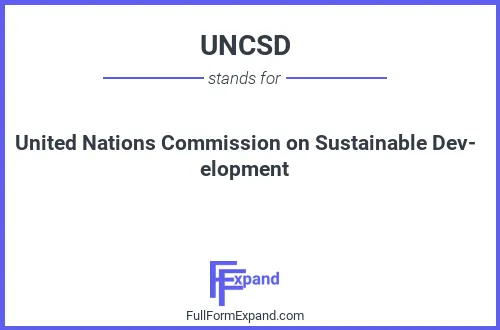 Full form of UNCSD