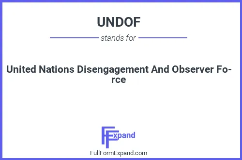Full form of UNDOF