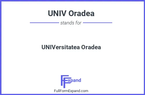 Full form of UNIV Oradea