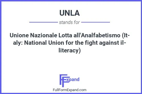 Full form of UNLA