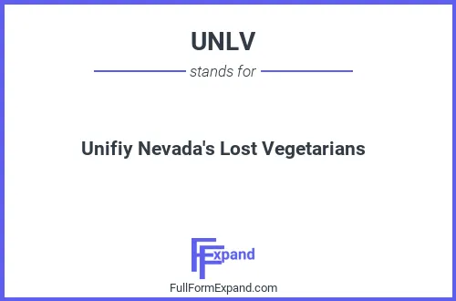 Full form of UNLV