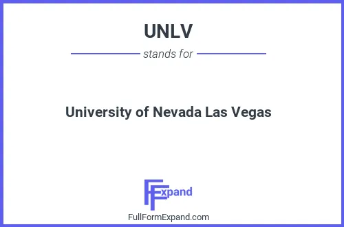 Full form of UNLV