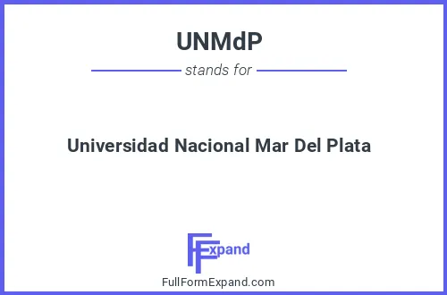Full form of UNMdP