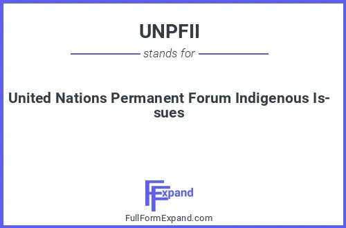 Full form of UNPFII