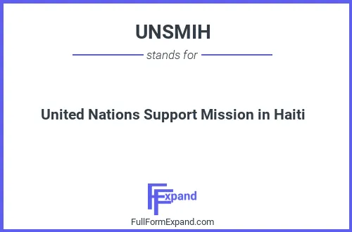 Full form of UNSMIH