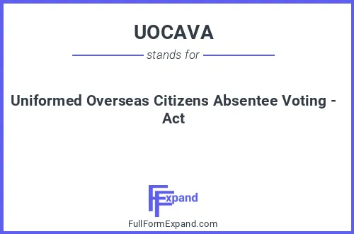 Full form of UOCAVA
