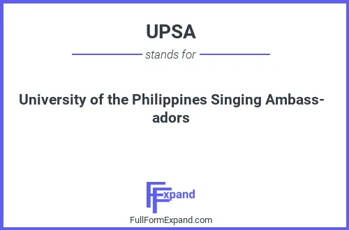 Full form of UPSA