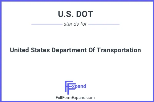 Full form of U.S. DOT