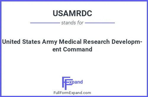 Full form of USAMRDC