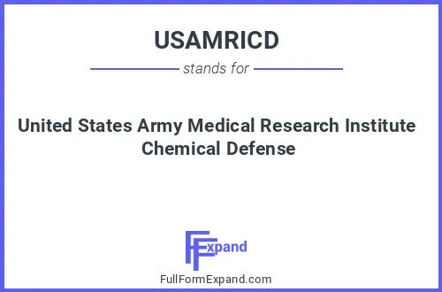 Full form of USAMRICD