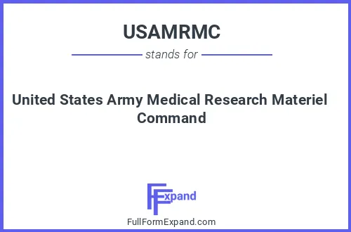 Full form of USAMRMC