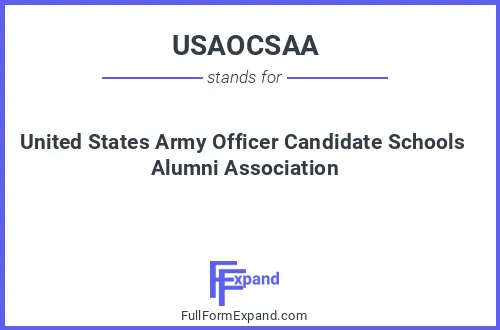 Full form of USAOCSAA