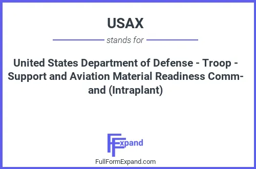 Full form of USAX