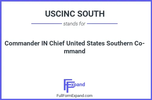 Full form of USCINC SOUTH