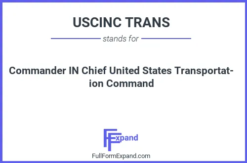 Full form of USCINC TRANS