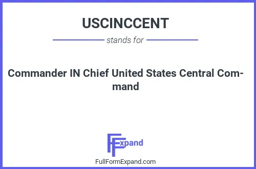 Full form of USCINCCENT