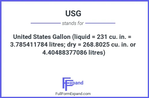 Full form of USG