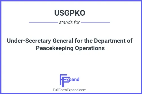Full form of USGPKO