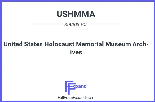 Full form of USHMMA