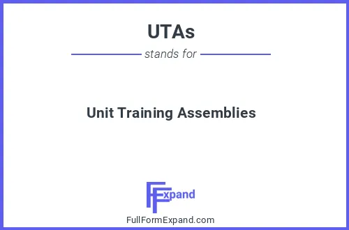 Full form of UTAs