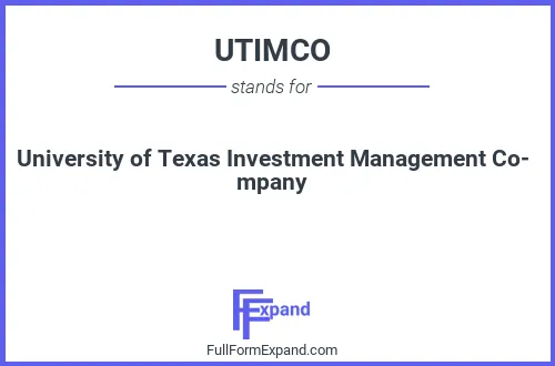 Full form of UTIMCO