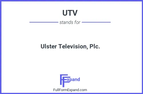 Full form of UTV