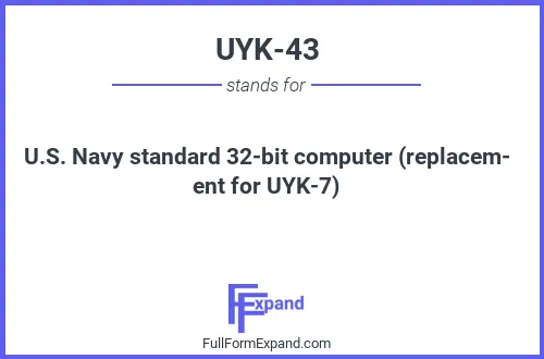 Full form of UYK-43