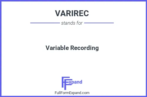 Full form of VARIREC