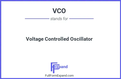Full form of VCO