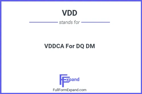 Full form of VDD